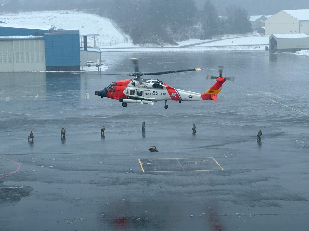 Navy SEALs, Green Berets Fast-Rope from Coast Guard Helicopter