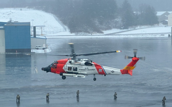 Navy SEALs, Green Berets Fast-Rope from Coast Guard Helicopter