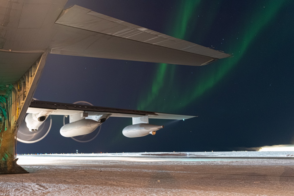 ARCTIC EDGE 24: 27th SOW Aircraft in the Northern Lights