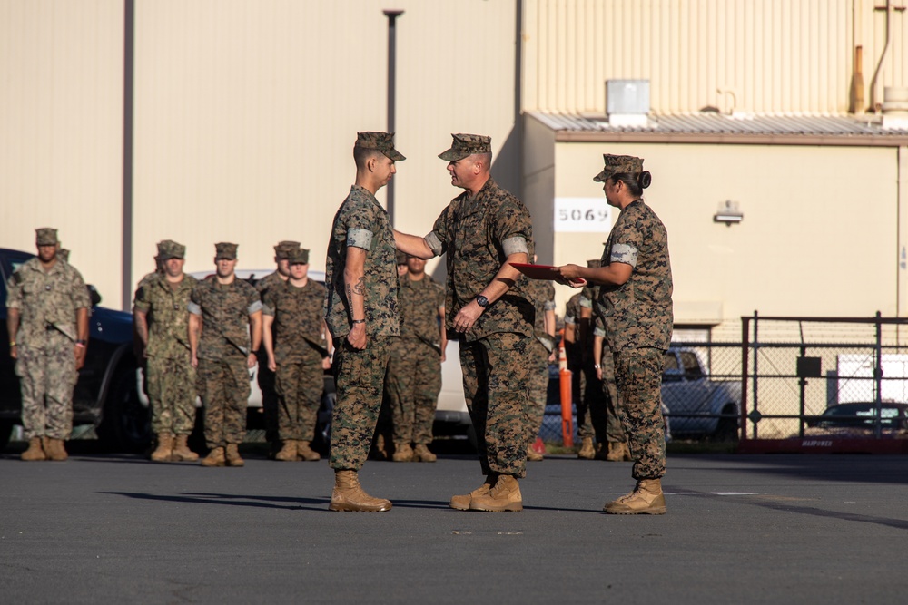 Lance Cpl. Cardona Receives Navy and Marine Corps Commendation Medal