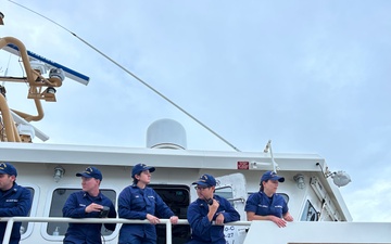U.S. Coast Guard conduct a joint patrol with Marshallese partners under Operation Blue Pacific