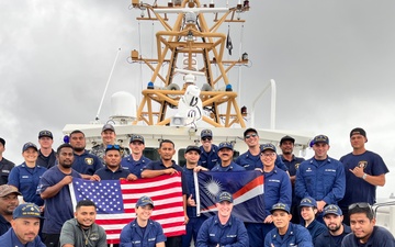 U.S. Coast Guard conduct combined patrol with Marshallese partners under Operation Blue Pacific