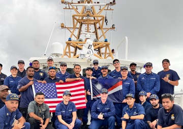 U.S. Coast Guard conduct combined patrol with Marshallese partners under Operation Blue Pacific