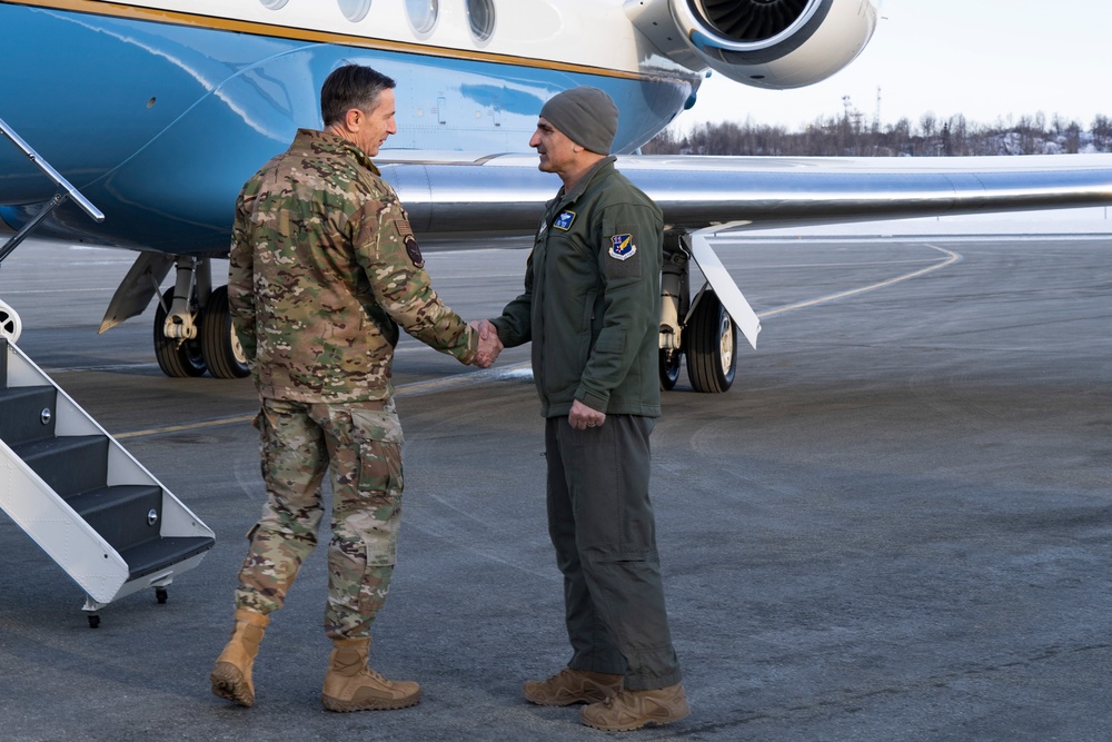 Gen. Schneider visits JBER for the first time as PACAF Commander