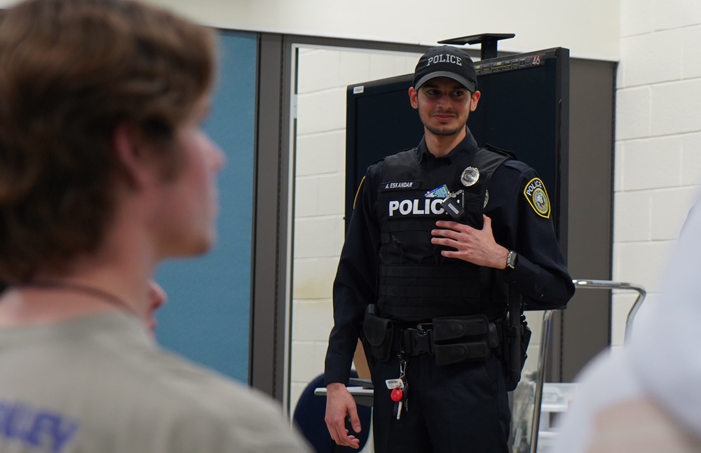 Department of the Navy Civilian Police Office recruitment event in Hampton, Virginia