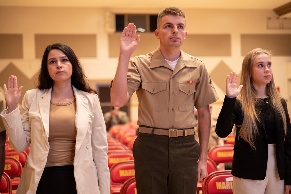 Camp Foster hosts naturalization ceremony, welcomes eight new US citizens from six different countries