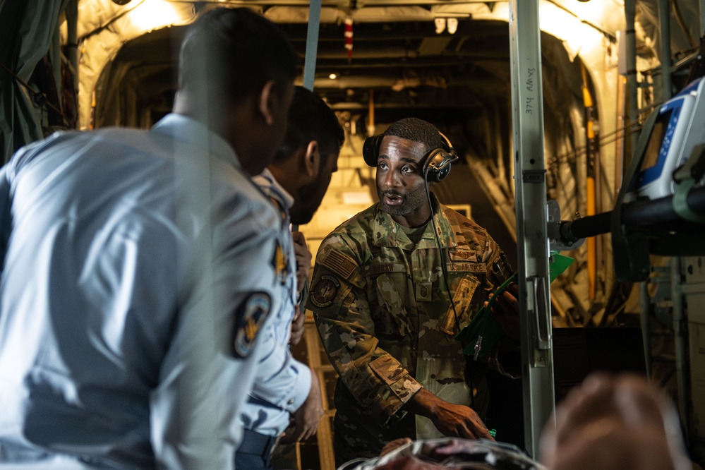 U.S. Air Force demonstrates aeromedical evacuation procedures with Bangladesh