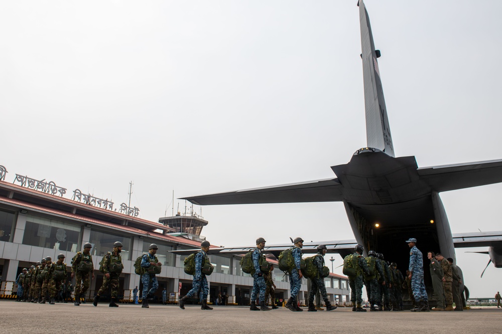 U.S. Air Force supports Bangladesh Special Forces during Cope South 2024 static-line jump