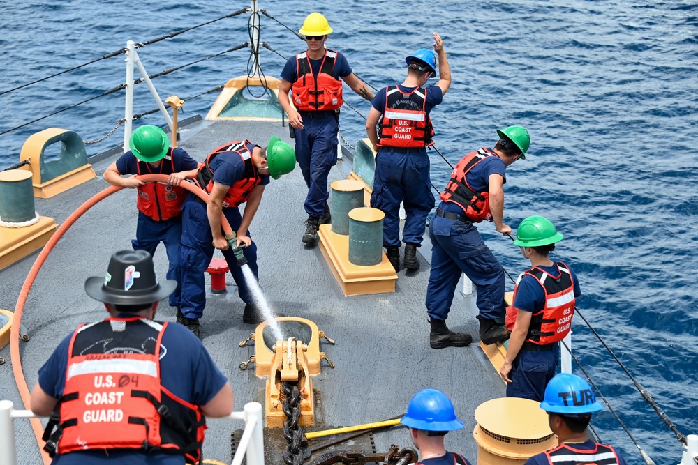 U.S. Coast Guard Cutter Harriet Lane departs Vanuatu