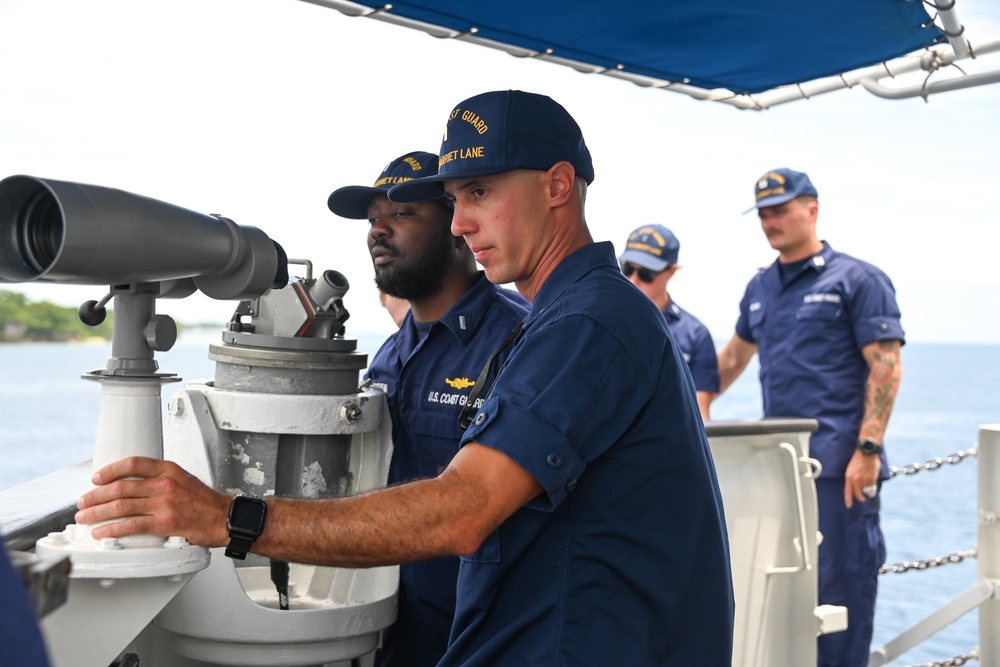 U.S. Coast Guard Cutter Harriet Lane departs Vanuatu