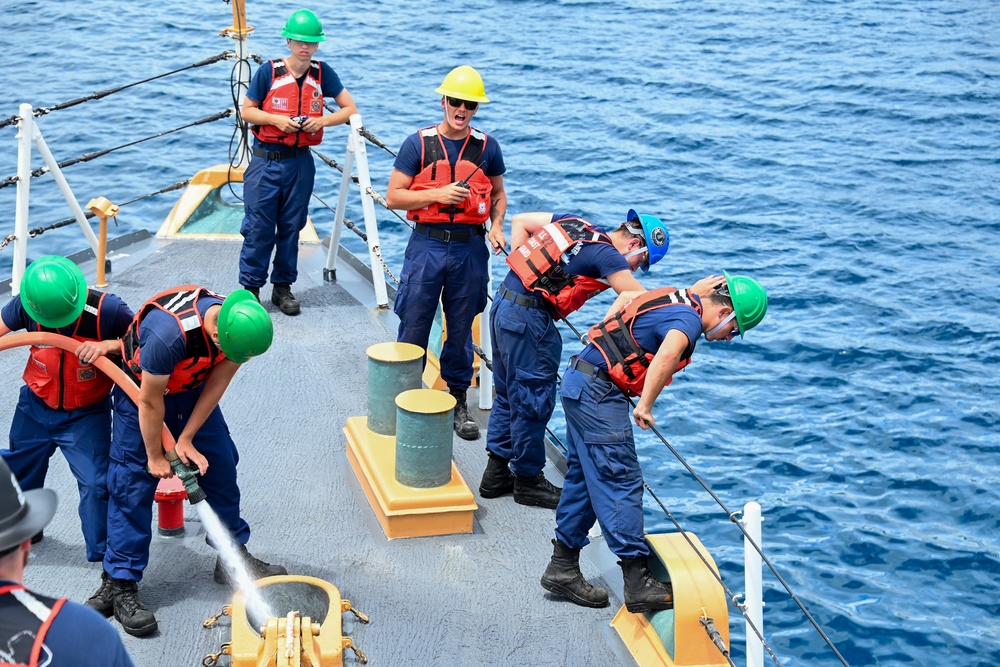 U.S. Coast Guard Cutter Harriet Lane departs Vanuatu