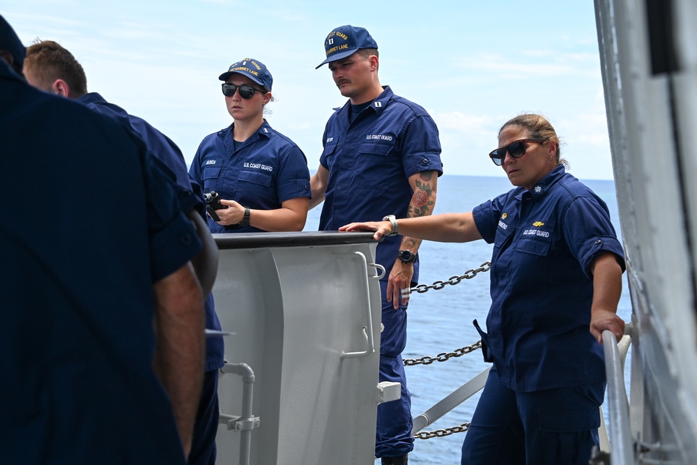 U.S. Coast Guard Cutter Harriet Lane departs Vanuatu