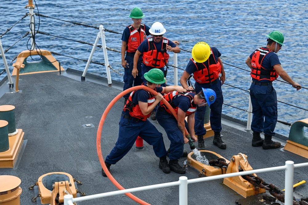 U.S. Coast Guard Cutter Harriet Lane departs Vanuatu