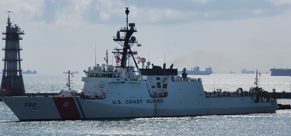 U.S. Coast Guard Cutter Bertholf arrives in Singapore