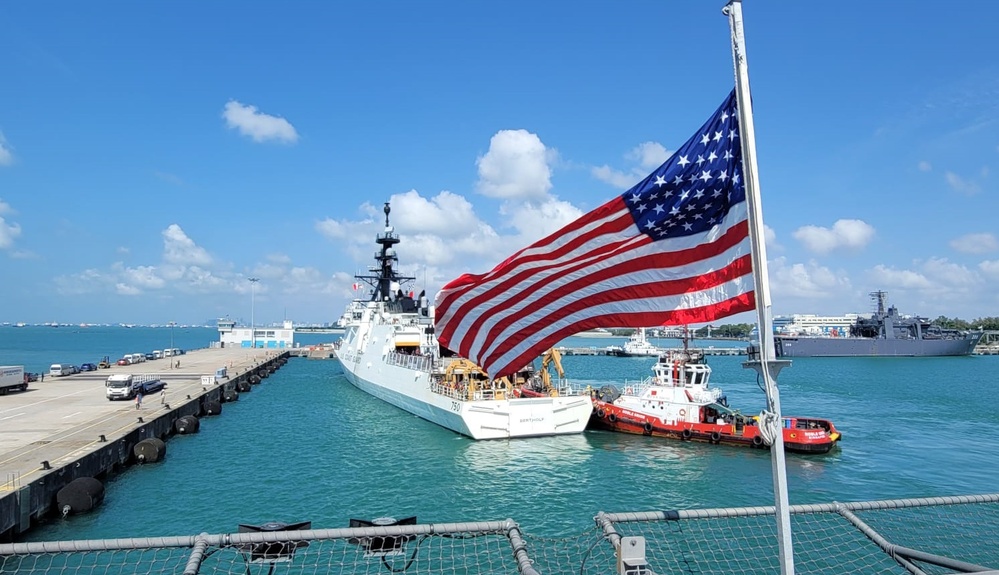 U.S. Coast Guard Cutter Bertholf arrives in Singapore