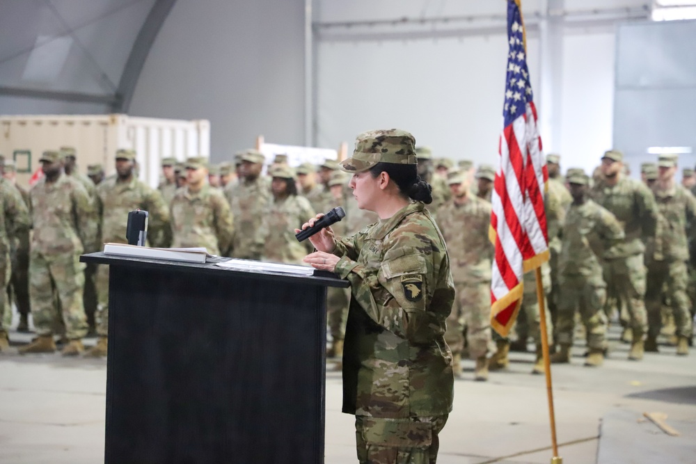 Sustainment Soldiers host company Transfer of Authority