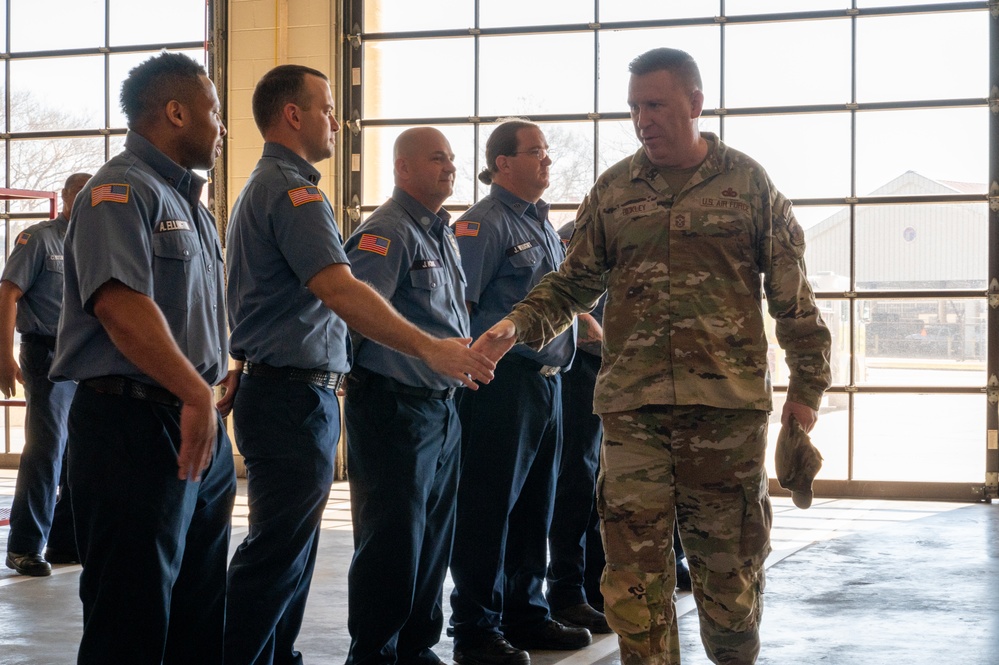 AETC command chief takes closer look at Maxwell missions, engages with Airmen
