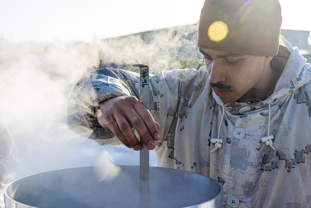 U.S. Marines from Combat Logistics Battalion 6 conduct daily battle rhythm during Exercise Nordic Response 24