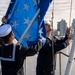 Sailors Raise the Jack Staff aboard USS Carl Vinson (CVN 70)