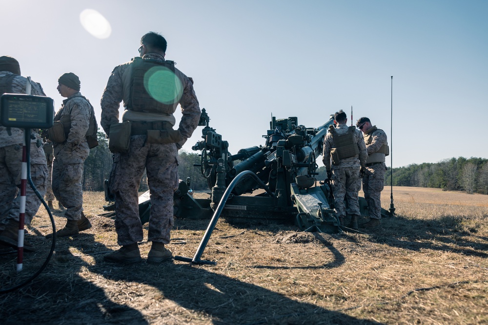 U.S. Marines Fire Artillery at The Basic School