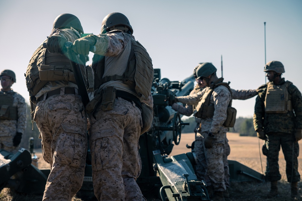 U.S. Marines Fire Artillery at The Basic School