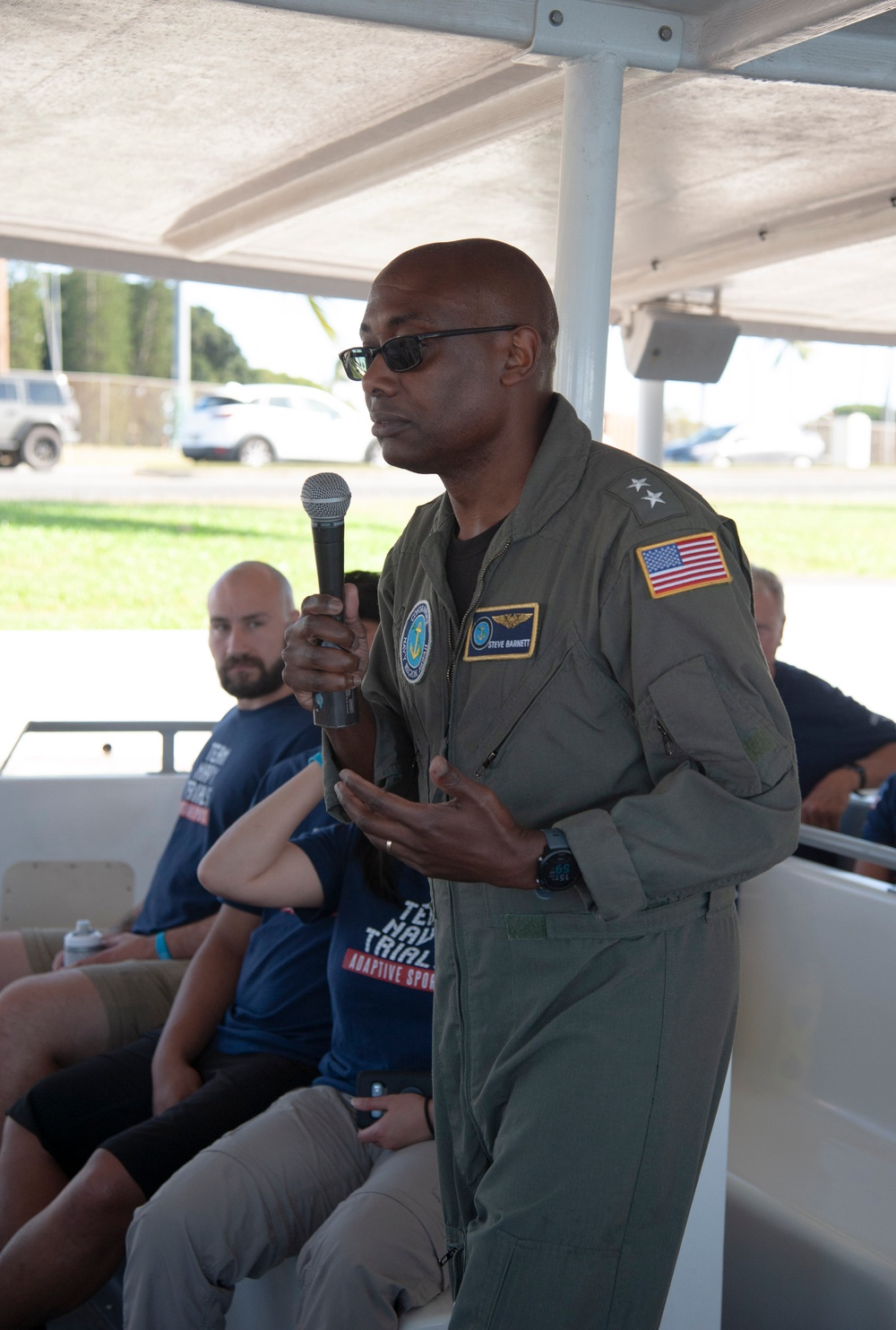 Rear Adm. Stephen Barnett thanks Navy Wounded Warriors