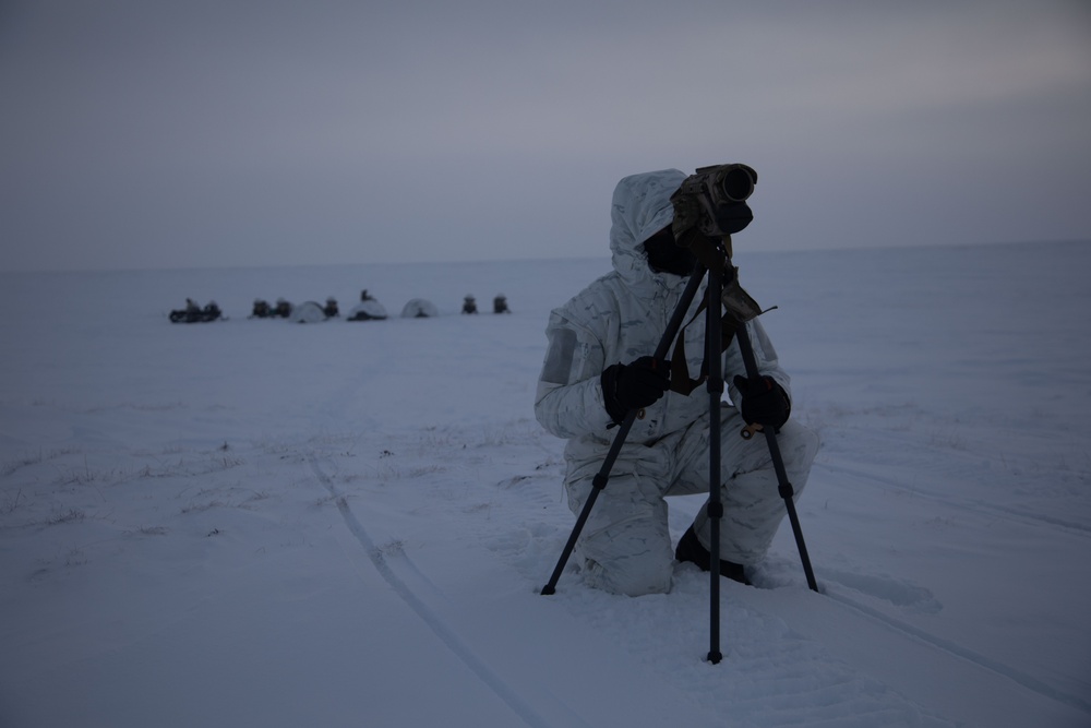 ARCTIC EDGE 24: Danish Special Operation Forces Operator Scans the area