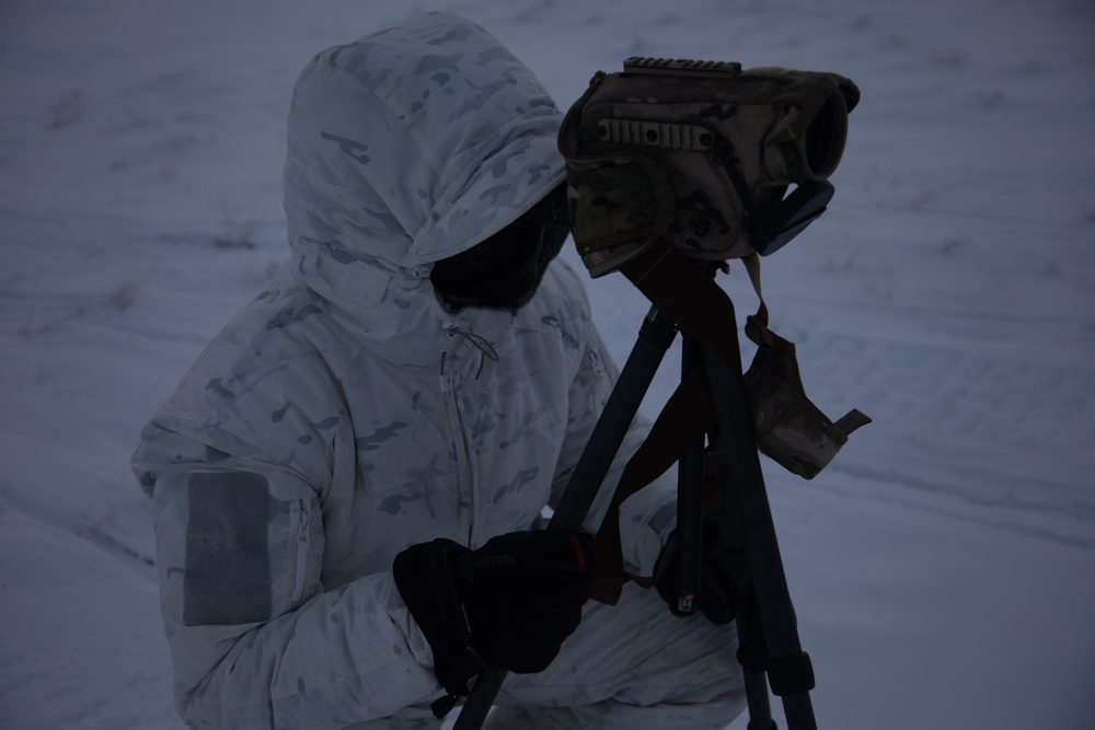 ARCTIC EDGE 24: Danish Special Operation Forces Operator Scans the area