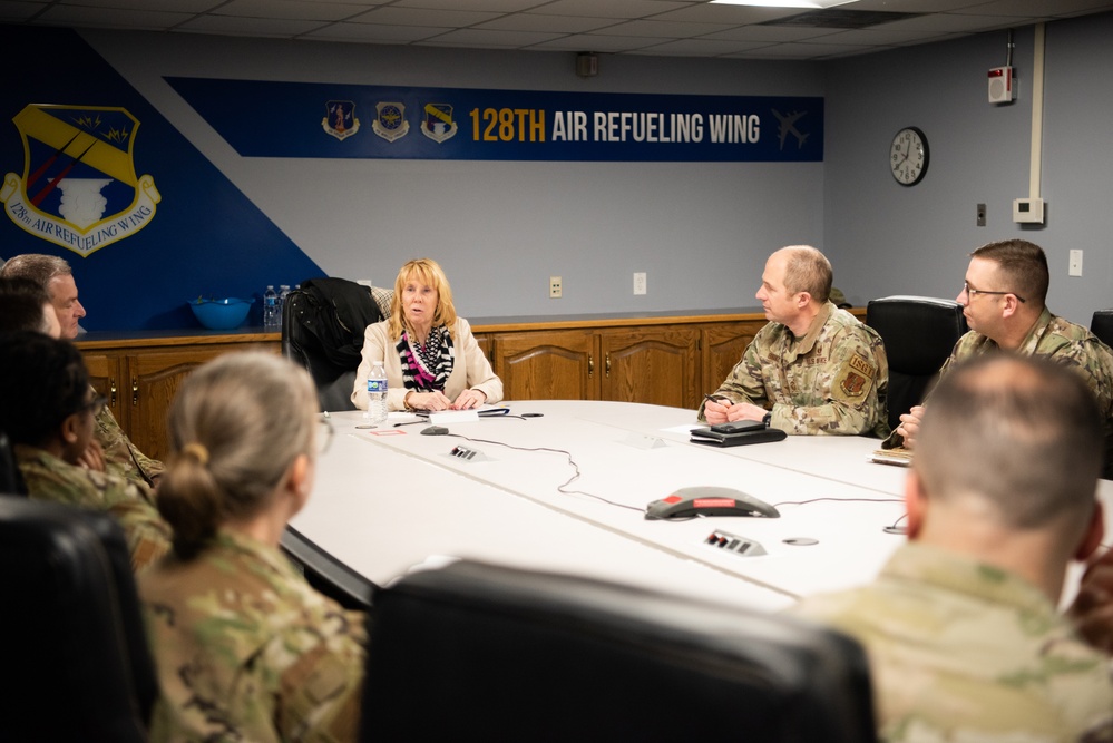 Air National Guard Director visits the 128th Air Refueling Wing