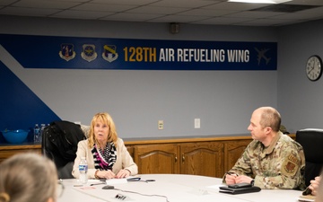 Air National Guard Director visits the 128th Air Refueling Wing