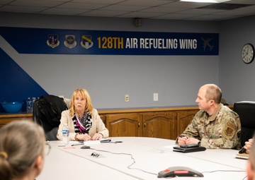 Air National Guard Director visits the 128th Air Refueling Wing