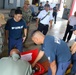 Rear Adm. Barnett meets with Navy Federal Fire Department firefighters