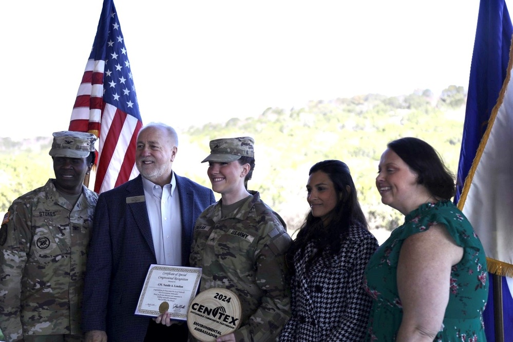 Cpl. Natalie A. Lenehan was selected as Nolanville's 2024 Environmental Ambassador