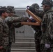 1st MARDIV Marines participate in evening colors with ROK marines