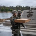 1st MARDIV Marines participate in evening colors with ROK marines