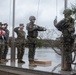 1st MARDIV Marines participate in evening colors with ROK marines