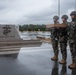 1st MARDIV Marines participate in evening colors with ROK marines