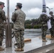 1st MARDIV Marines participate in evening colors with ROK marines