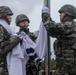 1st MARDIV Marines participate in evening colors with ROK marines