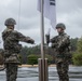 1st MARDIV Marines participate in evening colors with ROK marines