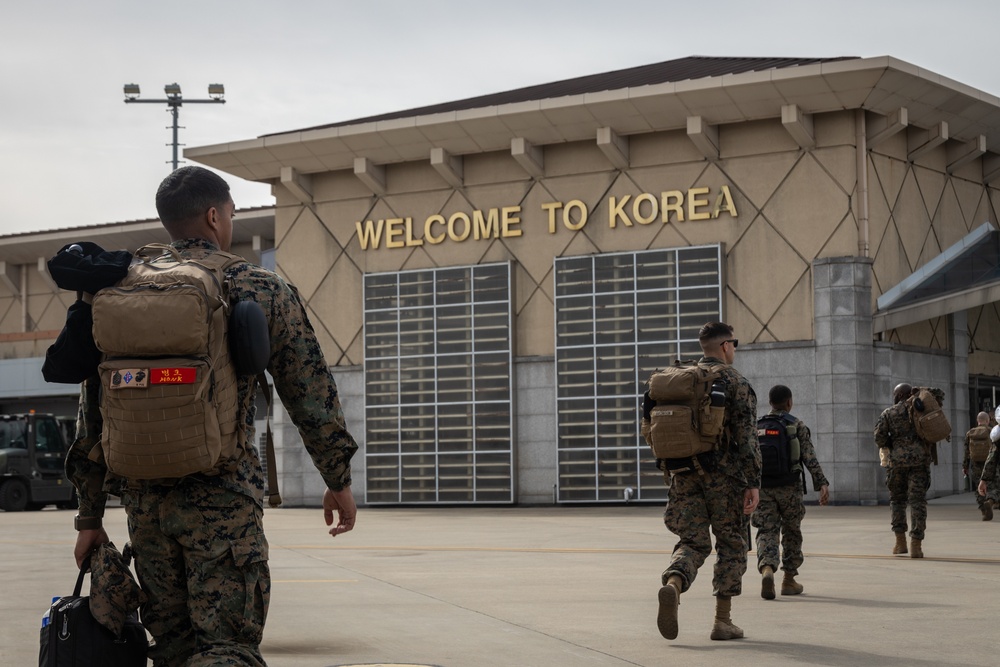 1st MARDIV Marines land in South Korea for Freedom Shield 24