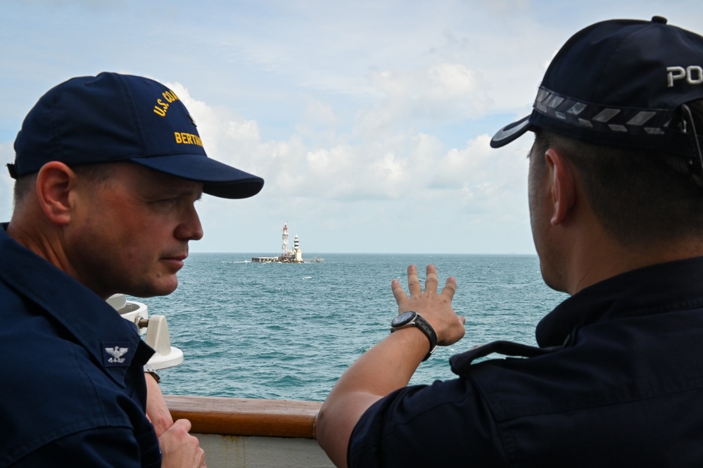 U.S. Coast Guard Cutter Bertholf completes joint Malacca Strait transit, engagements with Republic of Singapore Navy, Police Coast Guard, and Malaysia Maritime Enforcement Agency