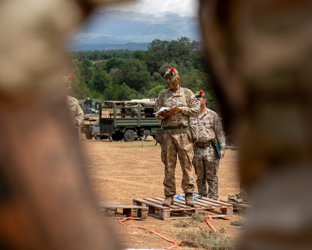 British soldiers from the 11th Security Force Assistance Brigade lead rehearsal drills