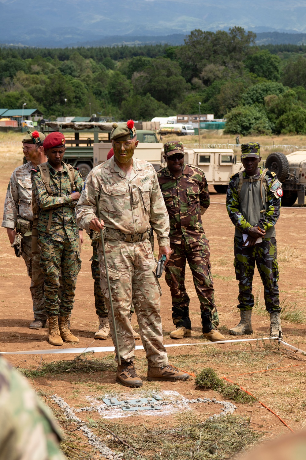 British soldiers from the 11th Security Force Assistance Brigade lead rehearsal drills