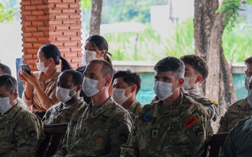 U.S. Army 16th Combat Aviation Brigade soldiers and Royal Thai Army 9th Aviation Battalion Visit the School for the Blind and the Blind with Multiple Handicaps for Cobra Gold 2024