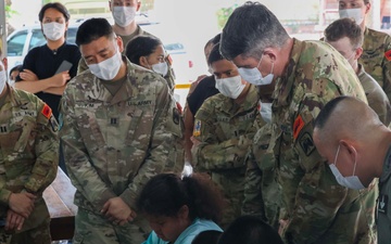 U.S. Army 16th Combat Aviation Brigade soldiers and Royal Thai Army 9th Aviation Battalion Visit the School for the Blind and the Blind with Multiple Handicaps for Cobra Gold 2024