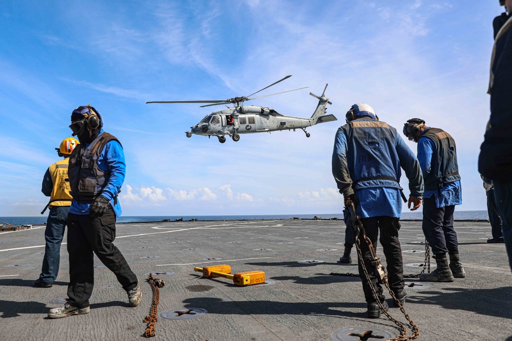 USS Carter Hall (LSD 50) Conducts Flight Operations, March 5, 2024