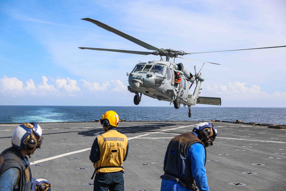 USS Carter Hall (LSD 50) Conducts Flight Operations, March 5, 2024