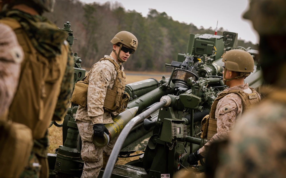 U.S. Marines Fire Artillery at The Basic School