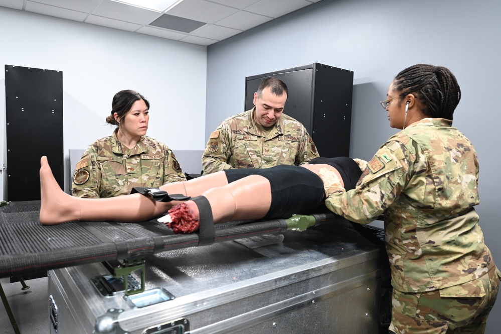 Airmen assess casualties for exercise Agile Rage 2024